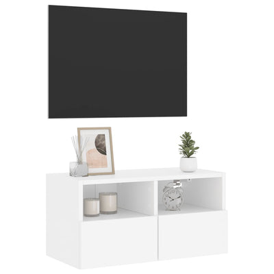 TV Wall Cabinet White 60x30x30 cm Engineered Wood