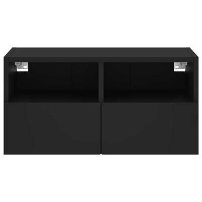 TV Wall Cabinet Black 60x30x30 cm Engineered Wood