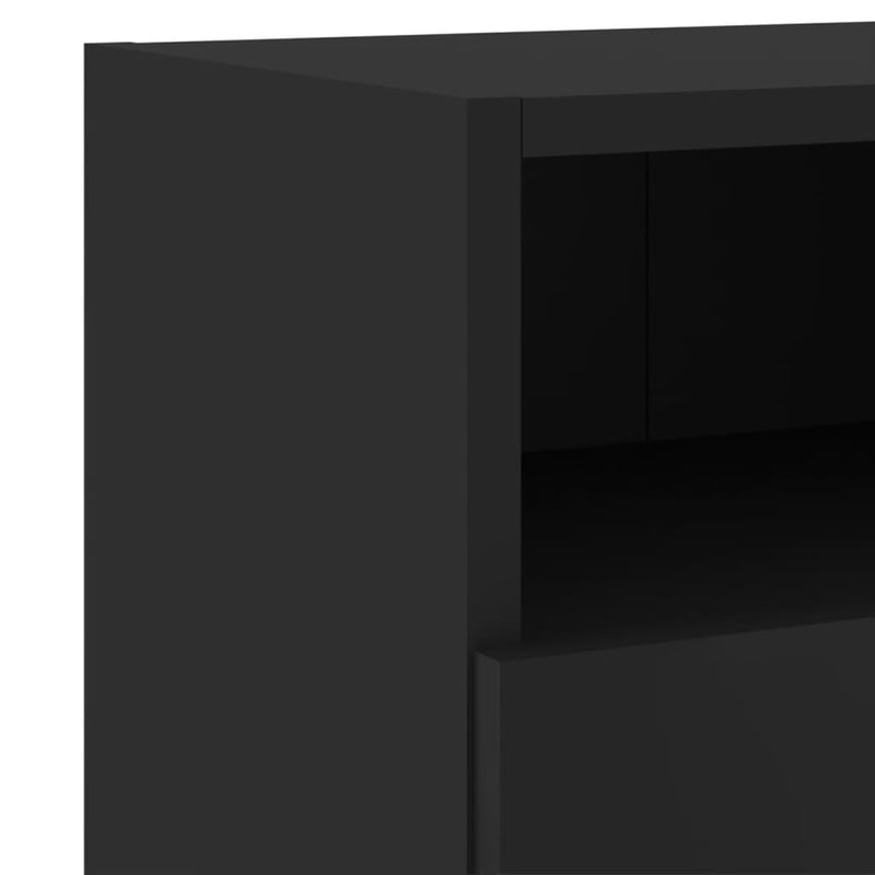 TV Wall Cabinet Black 60x30x30 cm Engineered Wood