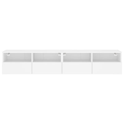 TV Wall Cabinets 2 pcs White 80x30x30 cm Engineered Wood