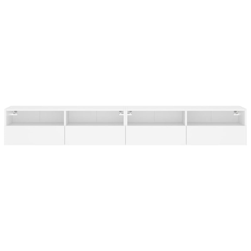 TV Wall Cabinets 2 pcs White 100x30x30 cm Engineered Wood