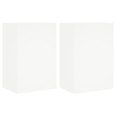 TV Wall Cabinets 2 pcs White 40.5x30x60 cm Engineered Wood