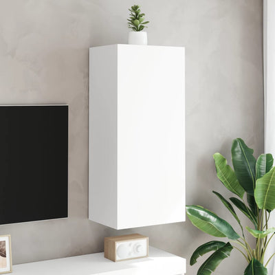 TV Wall Cabinet White 40.5x30x90 cm Engineered Wood