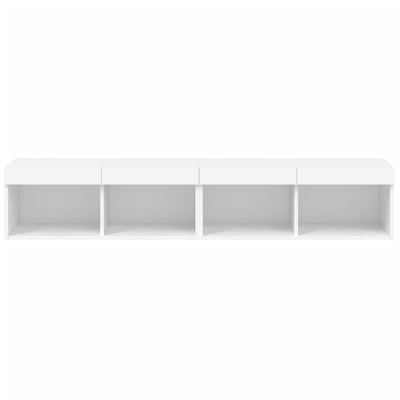 TV Cabinets with LED Lights 2 pcs White 80x30x30 cm