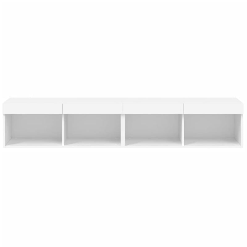 TV Cabinets with LED Lights 2 pcs White 80x30x30 cm