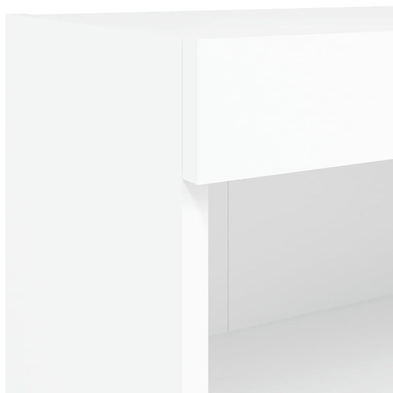 TV Cabinets with LED Lights 2 pcs White 80x30x30 cm