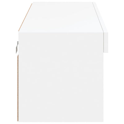 TV Cabinet with LED Lights White 100x30x30 cm