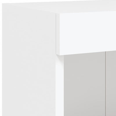 TV Cabinet with LED Lights White 100x30x30 cm
