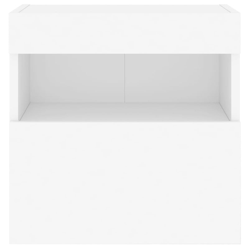 TV Wall Cabinets with LED Lights 2 pcs White 40x30x40 cm