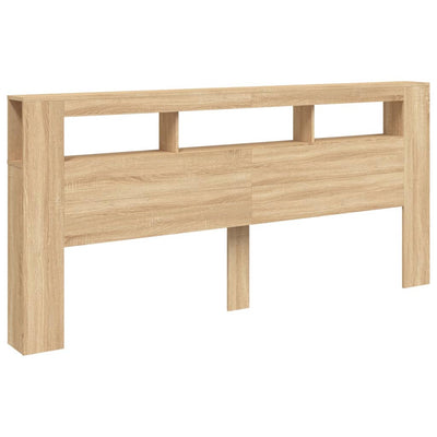 LED Headboard Sonoma Oak 220 cm Engineered Wood