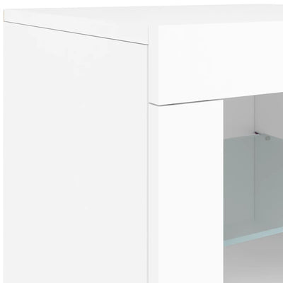 Sideboard with LED Lights White 162x37x67 cm