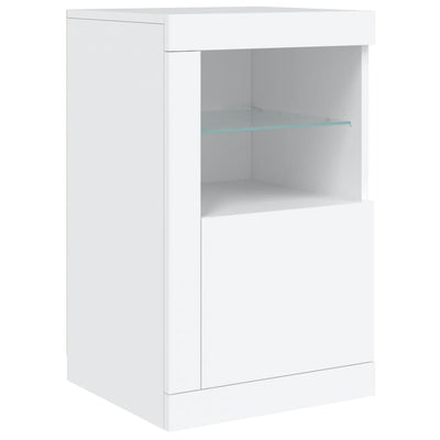 Sideboard with LED Lights White 163x37x67 cm