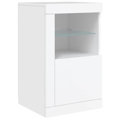 Sideboard with LED Lights White 123x37x67 cm