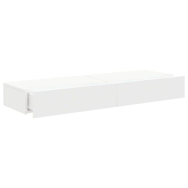 TV Cabinets with LED Lights 2 pcs White 60x35x15.5 cm