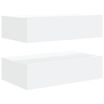 TV Cabinets with LED Lights 2 pcs White 60x35x15.5 cm