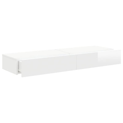 TV Cabinets with LED Lights 2 pcs High Gloss White 60x35x15.5 cm