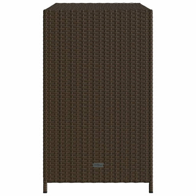 Garden Storage Cabinet Brown 83x45x76 cm Poly Rattan