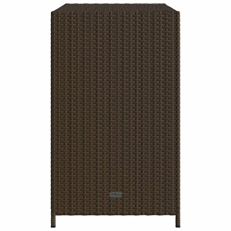 Garden Storage Cabinet Brown 83x45x76 cm Poly Rattan