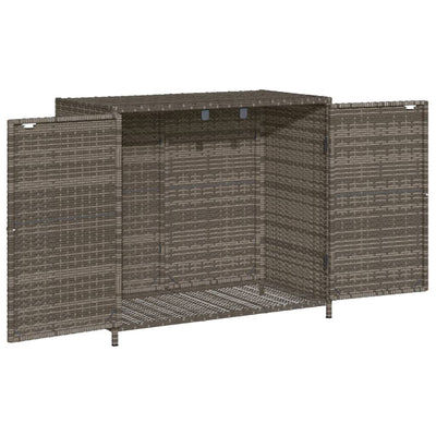 Garden Storage Cabinet Grey 83x45x76 cm Poly Rattan