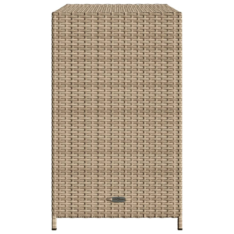 Garden Storage Cabinet Beige 83x45x76 cm Poly Rattan