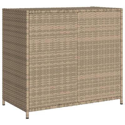 Garden Storage Cabinet Beige 83x45x76 cm Poly Rattan