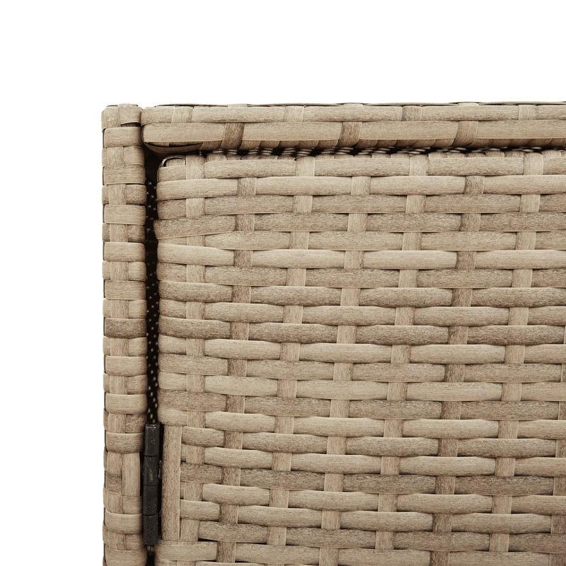 Garden Storage Cabinet Beige 83x45x76 cm Poly Rattan