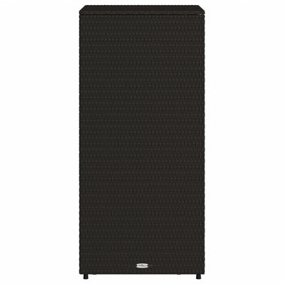 Garden Storage Cabinet Black 50x55x115 cm Poly Rattan