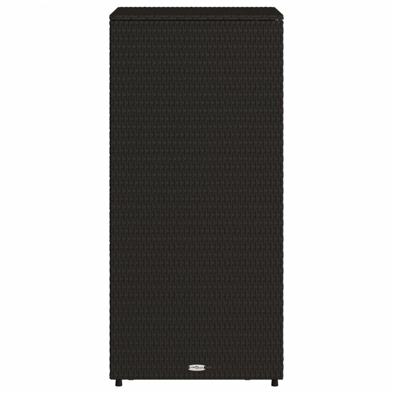 Garden Storage Cabinet Black 50x55x115 cm Poly Rattan