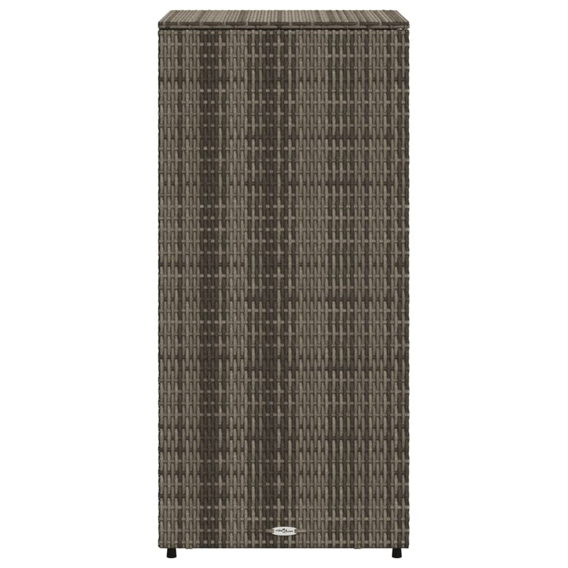 Garden Storage Cabinet Grey 50x55x115 cm Poly Rattan