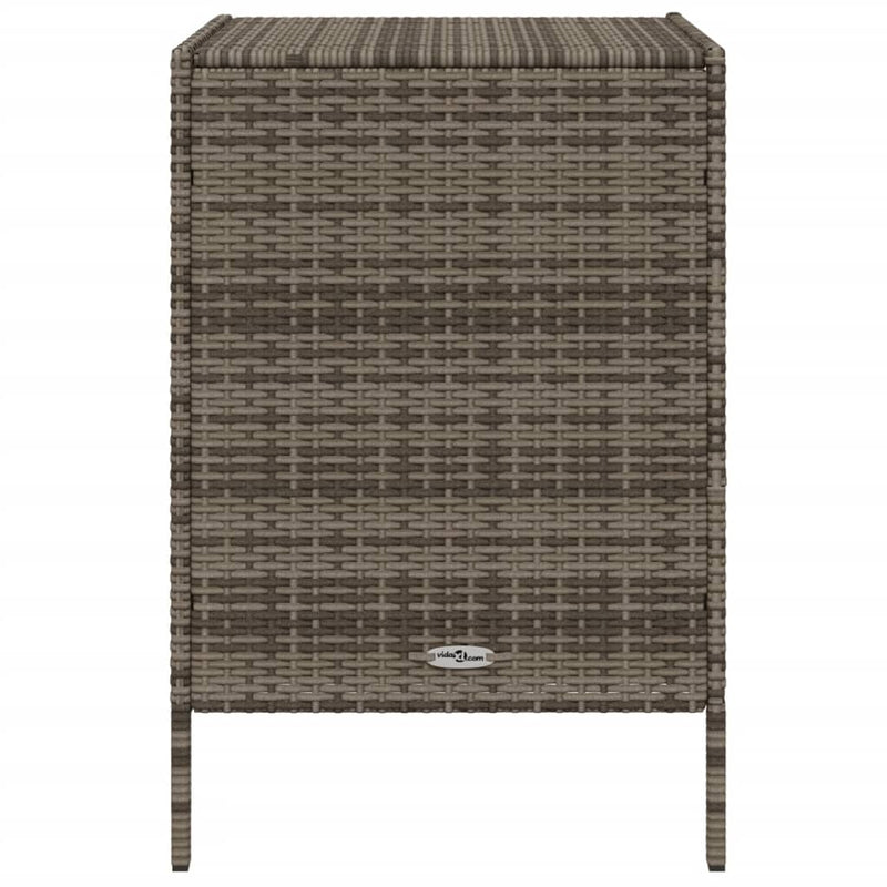 Garden Storage Cabinet Grey 55x59x80 cm Poly Rattan