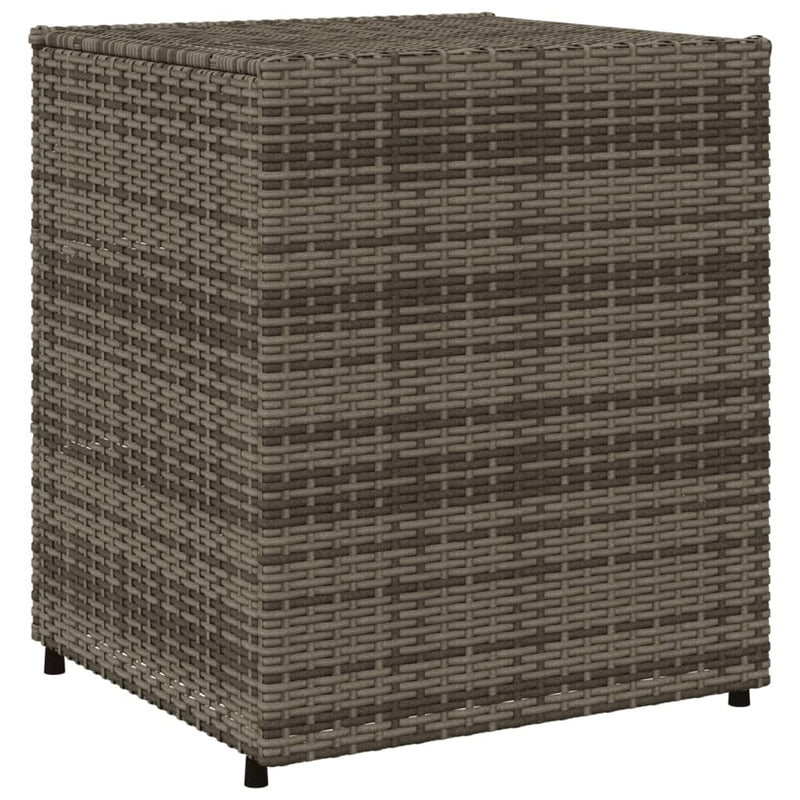 Garden Storage Cabinet Grey 55x59x69 cm Poly Rattan