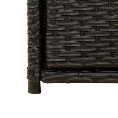 Garden Storage Cabinet Black 55x55x111 cm Poly Rattan