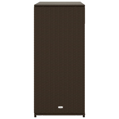 Garden Storage Cabinet Brown 105x55x113 cm Poly Rattan