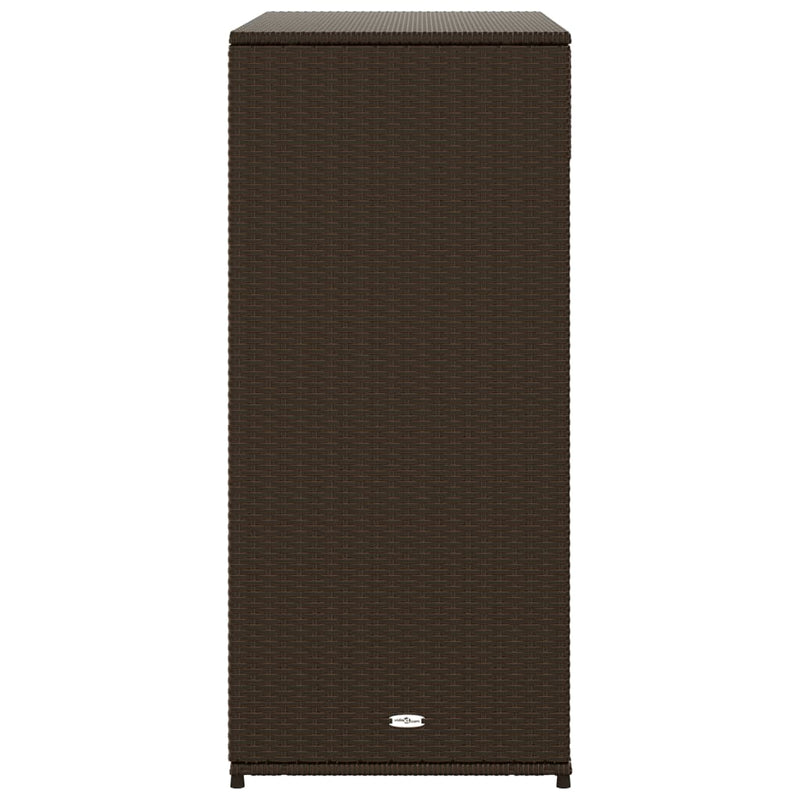 Garden Storage Cabinet Brown 105x55x113 cm Poly Rattan