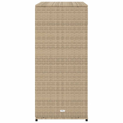 Garden Storage Cabinet Beige 105x55x113 cm Poly Rattan