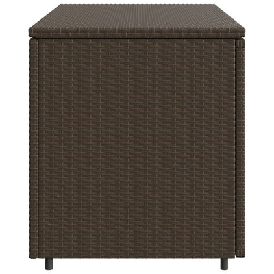 Garden Storage Cabinet Brown 110x55x60.5 cm Poly Rattan