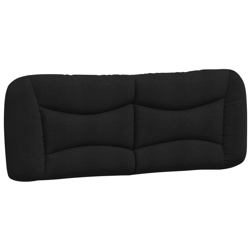 Headboard Cushion Black 137 cm Double Fabric