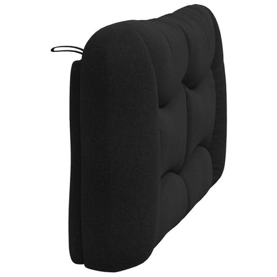 Headboard Cushion Black 137 cm Double Fabric