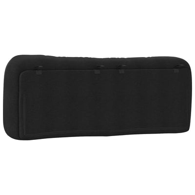 Headboard Cushion Black 137 cm Double Fabric