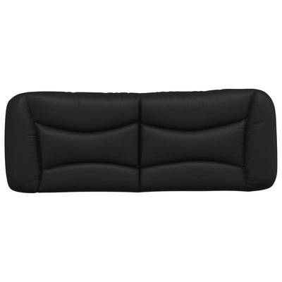 Headboard Cushion Black 137 cm Double Faux Leather