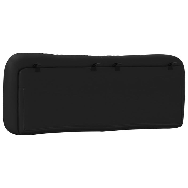 Headboard Cushion Black 137 cm Double Faux Leather