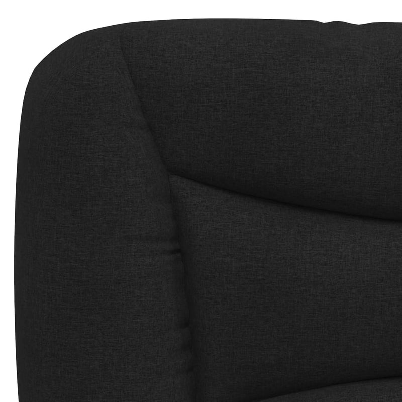 Headboard Cushion Black 107 cm Fabric