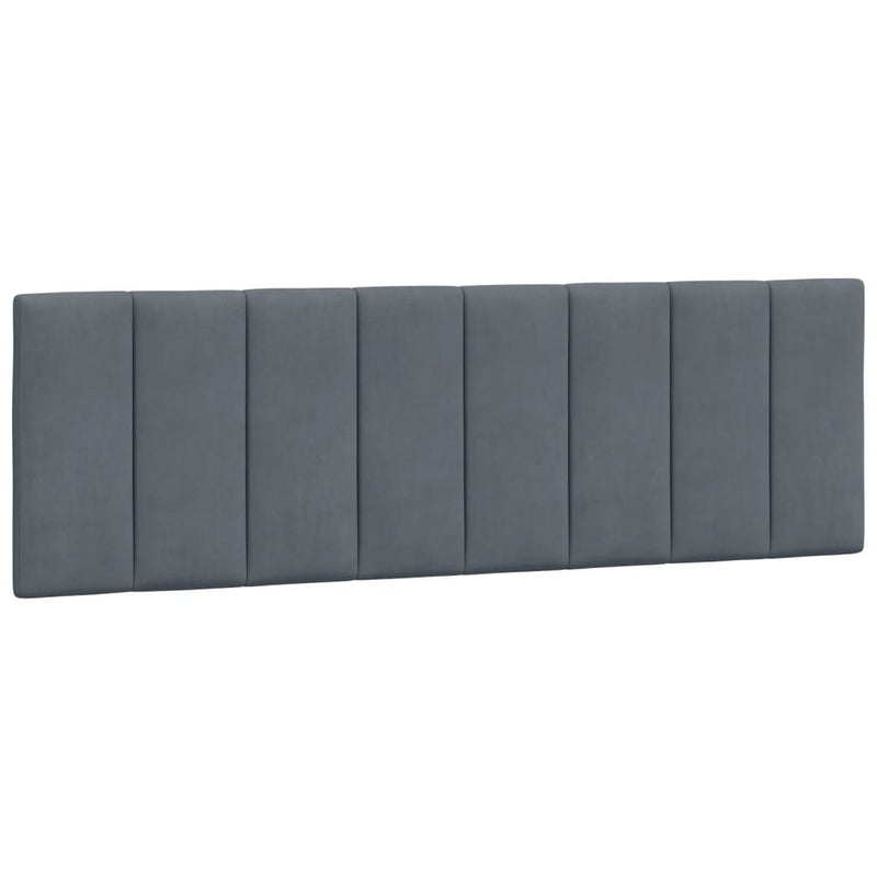 Headboard Cushion Dark Grey 152 cm Velvet