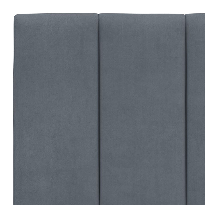 Headboard Cushion Dark Grey 152 cm Velvet