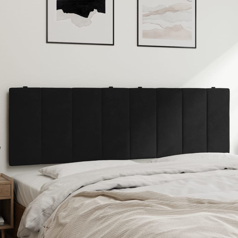 Headboard Cushion Black 152 cm Velvet