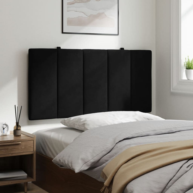 Headboard Cushion Black 107 cm Velvet