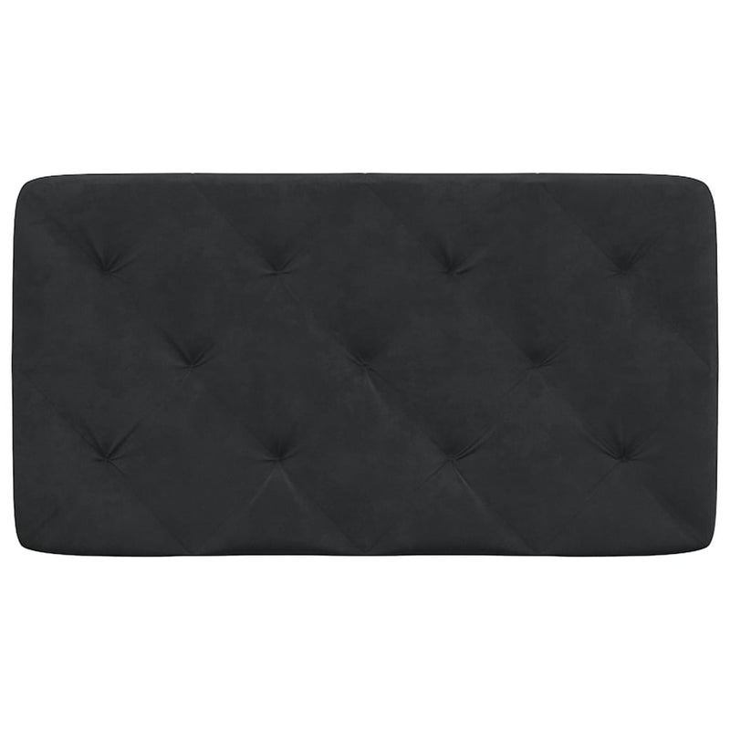 Headboard Cushion Black 90 cm Velvet