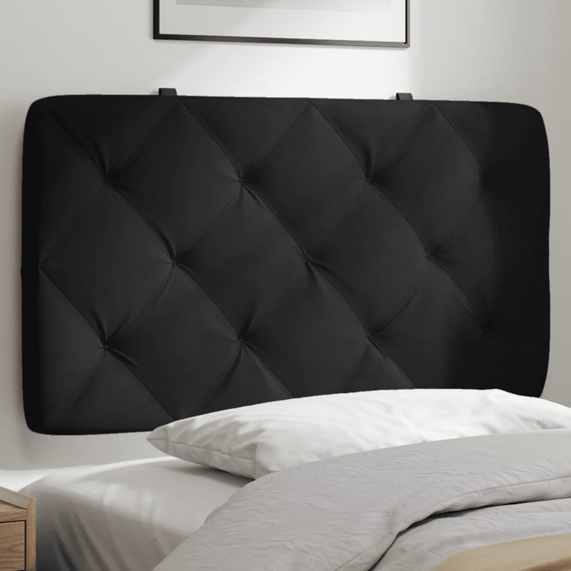 Headboard Cushion Black 90 cm Velvet