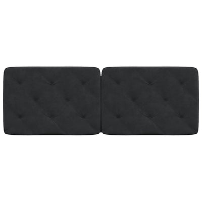 Headboard Cushion Black 137 cm Velvet