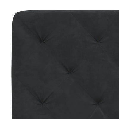 Headboard Cushion Black 137 cm Velvet